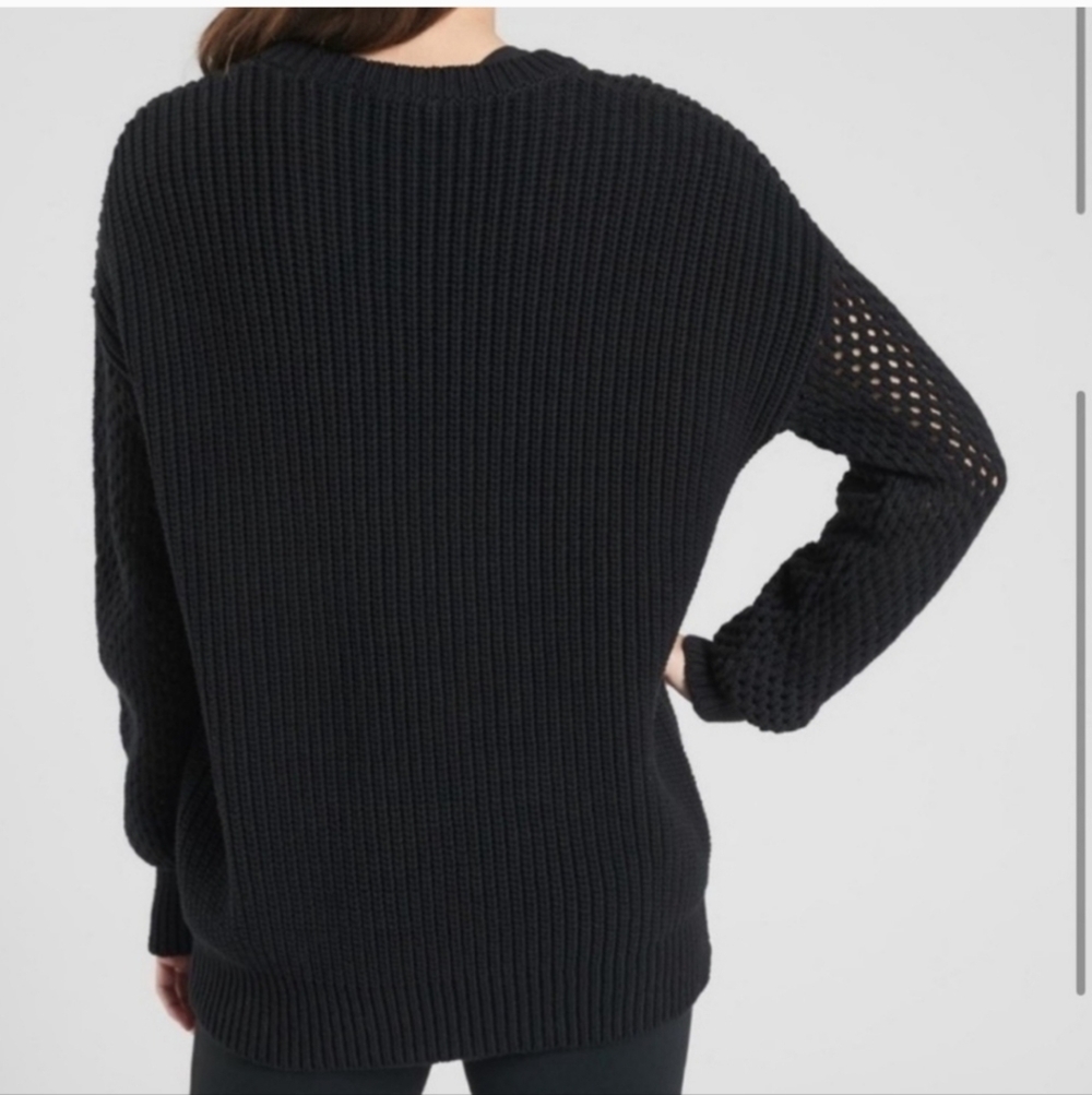 ATHLETA black knit sweater oversized great condition size S - Picture 2 of 6